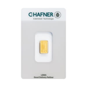 2 g Goldbarren C.Hafner geprägt