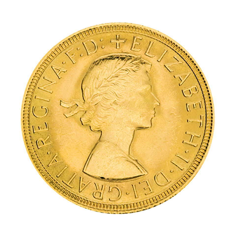1/2 Pfund Sovereign Elisabeth II Goldmünze