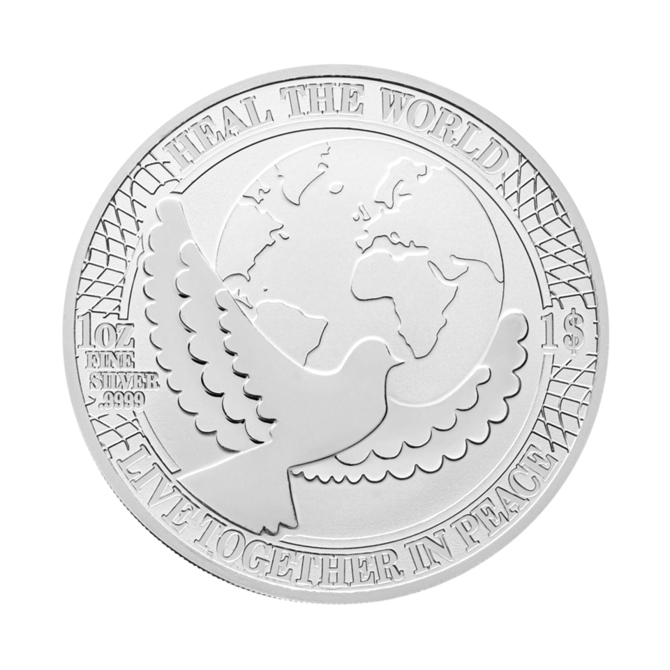 1 oz Friedenstaube Silbermünze
