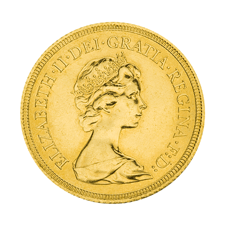 1 Pfund Sovereign Elisabeth II Diadem Goldmünze
