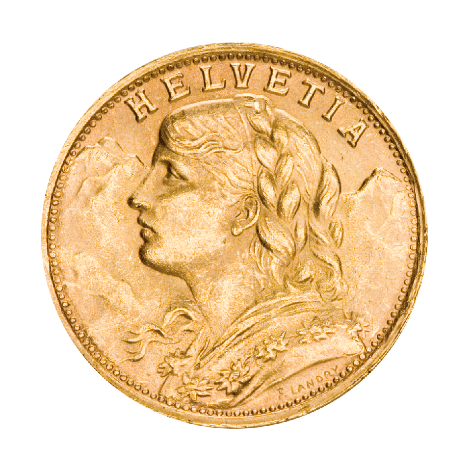 20 Franken Vreneli Goldmünze