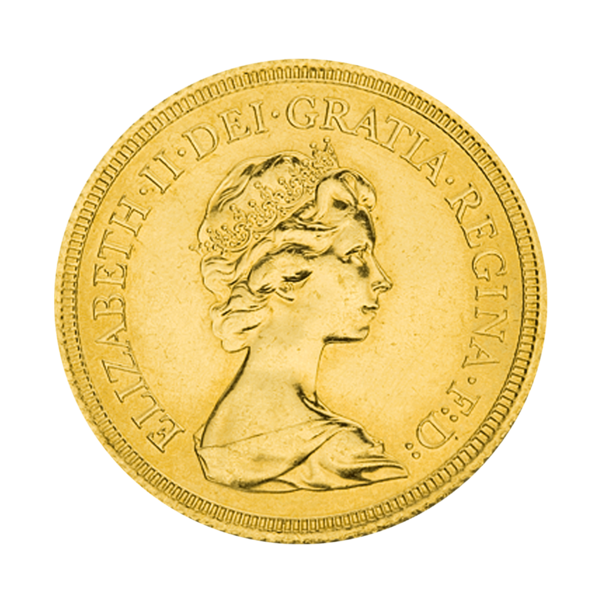 1 Pfund Sovereign Elisabeth II Diadem Goldmünze