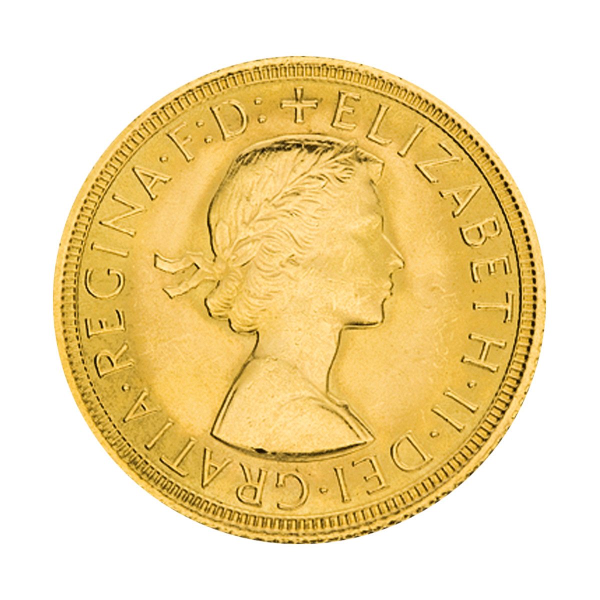 1 Pfund Sovereign Elisabeth II Haarband Goldmünze