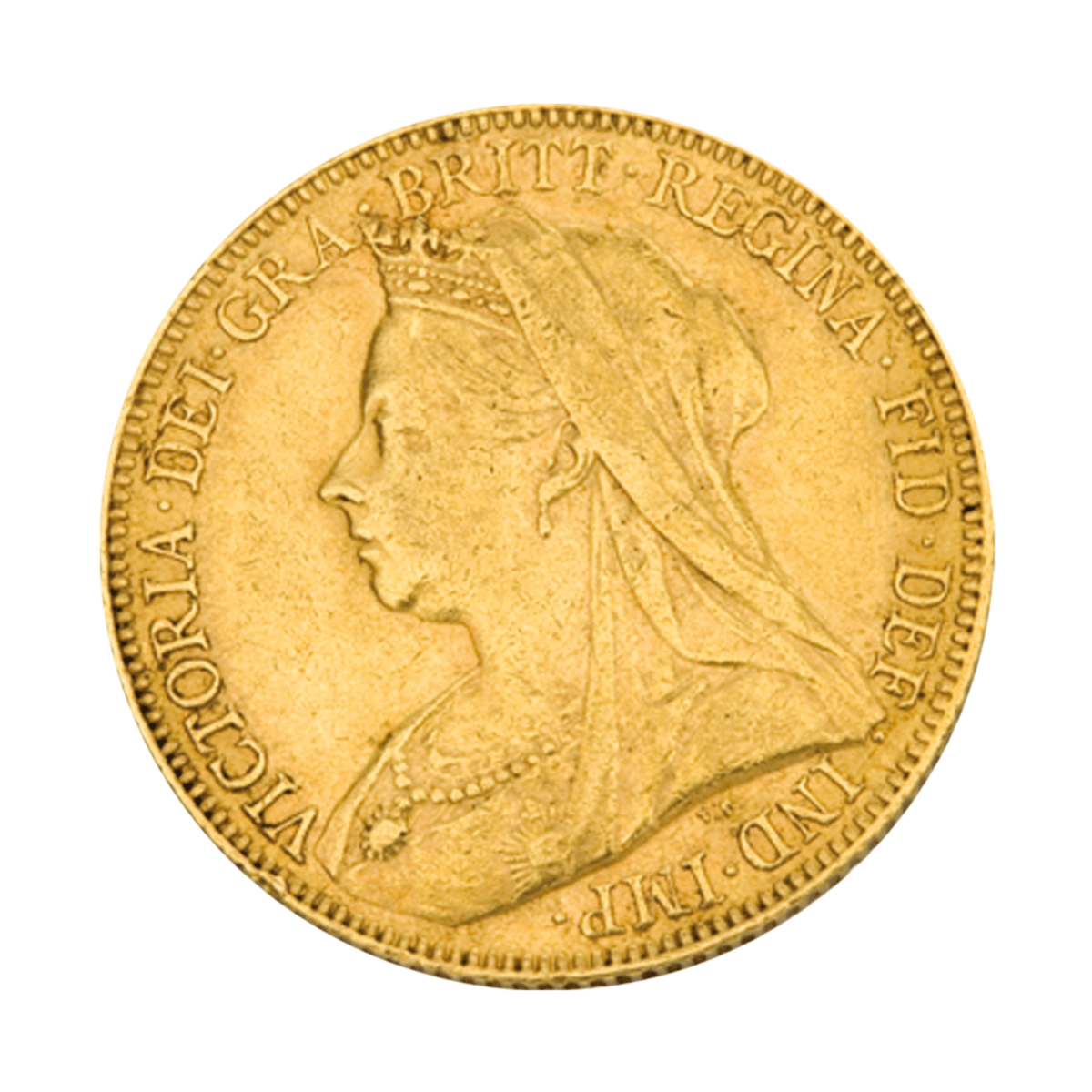 1 Pfund Sovereign Victoria Schleier Goldmünze