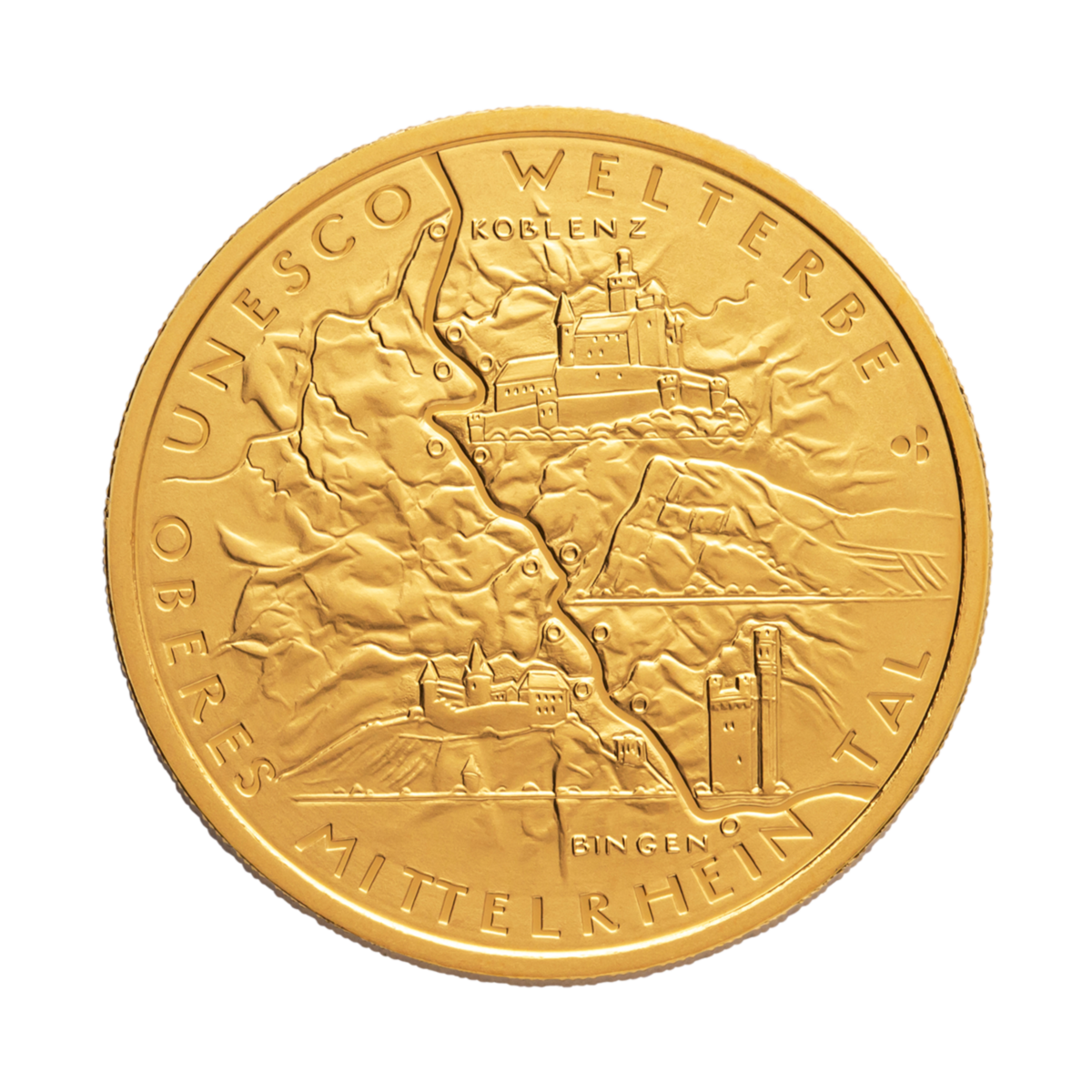 100 Euro 2015 Mittelrheintal Goldmünze