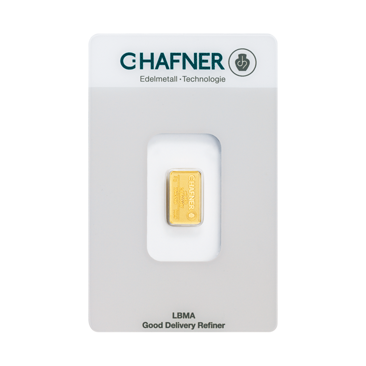 2 g Goldbarren C.Hafner geprägt